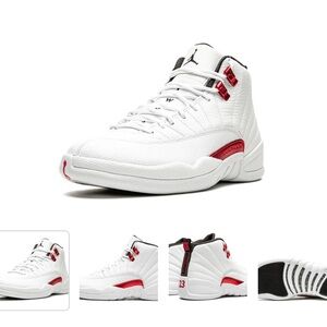 Jordan 12 “twist” Sneakers White and Red